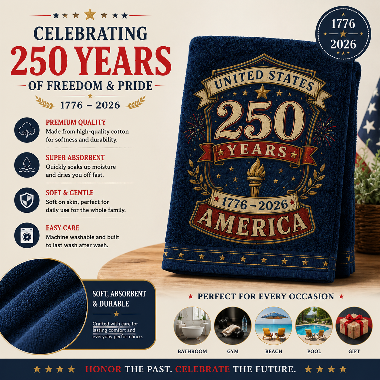 Independence Day Commemorative Towel