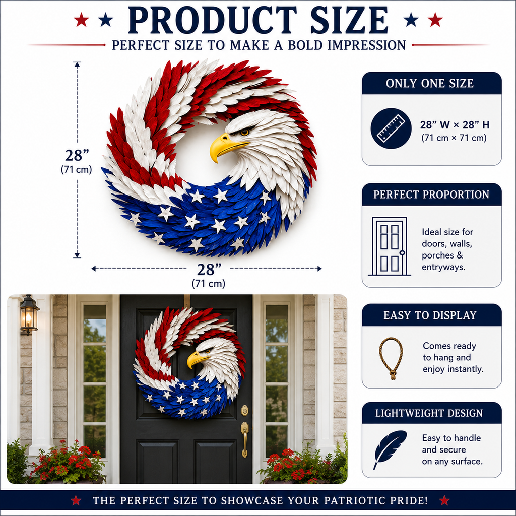 Patriotic Eagle Door Wreath.