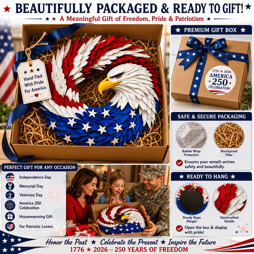 Patriotic Eagle Door Wreath.