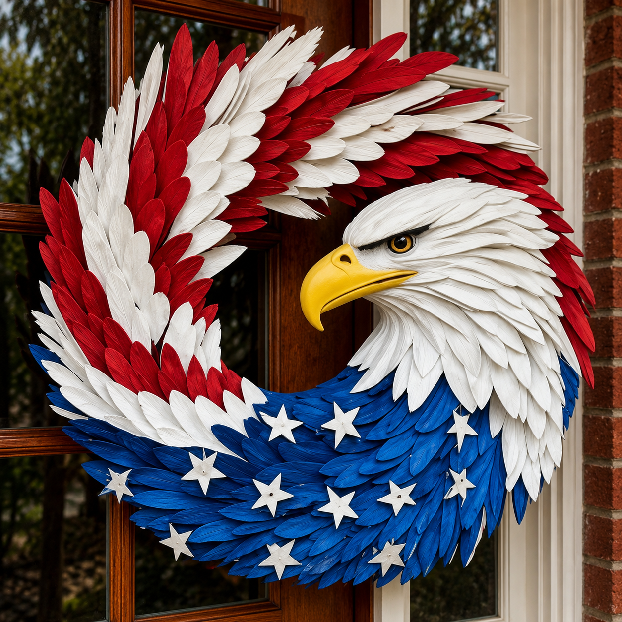 Patriotic Eagle Door Wreath.