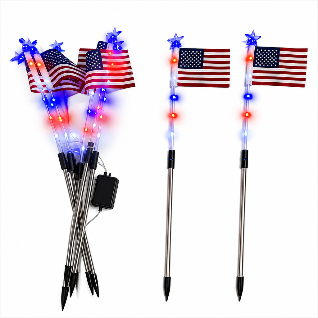 Flag Pathway Lights – Red