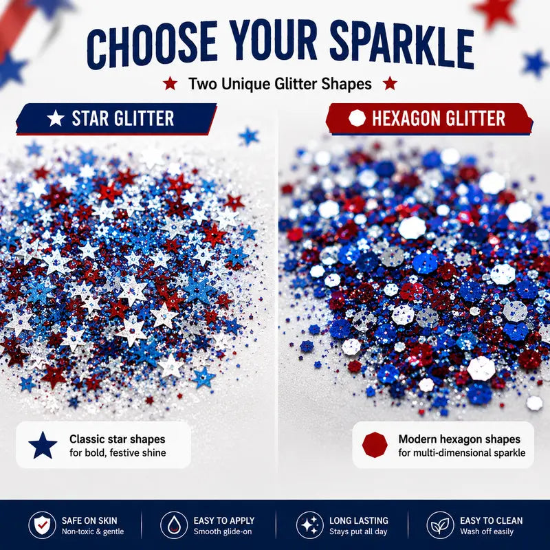 Apply glitter stick